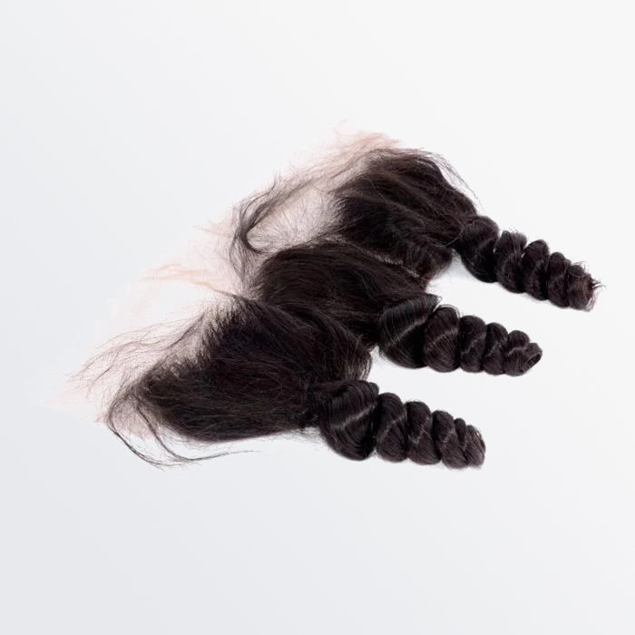 14-20 Inch 13" x 4" Loose Wavy Free Parted Frontal #1B Natural Black