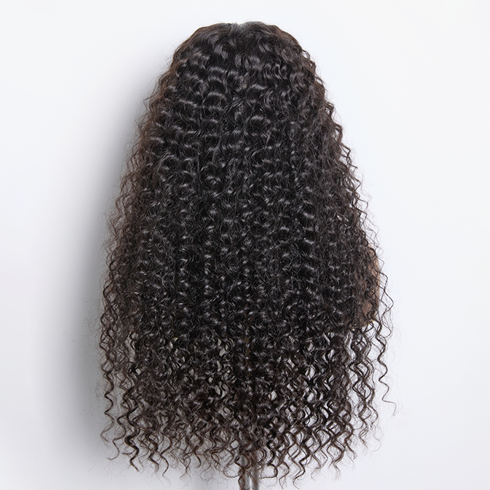 18-26inch #1B Deep Wavy 5x5 HD Front Lace Wig 180% Density