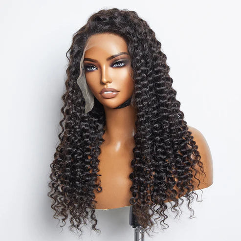 London Luxe 13x6 PartingMax 3D Cap Glueless Transparent Lace Wigs Deep Wave | 150% Density