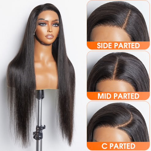 London Luxe 13x6 PartingMax 3D Cap Glueless Transparent Lace Wigs Straight | 150% Density