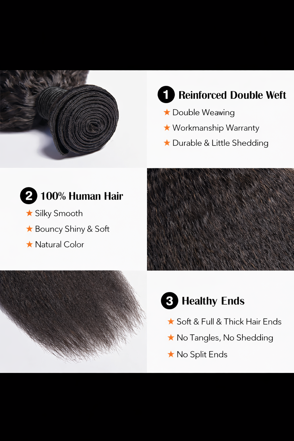 Kinky Straight Virgin Hair Bundle