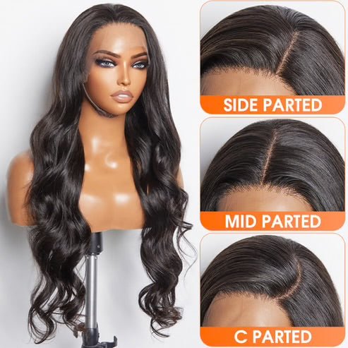 London Luxe 13x6 PartingMax 3D Cap Glueless Transparent Lace Wigs Body Wave | 150% Density