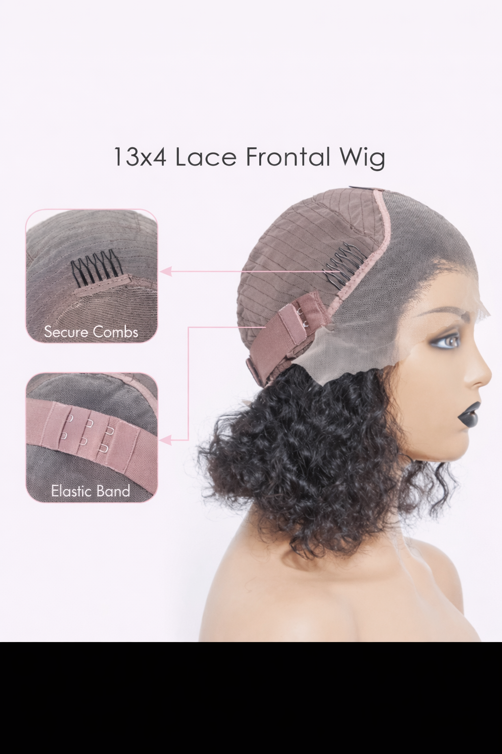 London Luxe 13x4 Pre-Plucked lace Front Water Wave Bob Wig | 150% Density