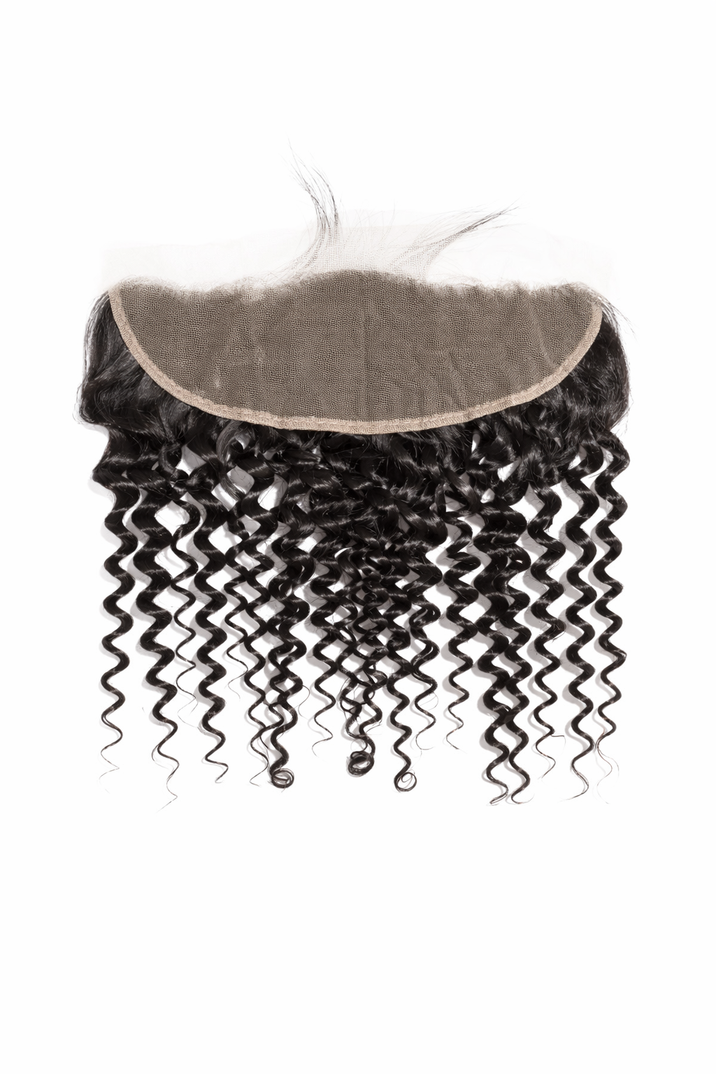 13 x 4 Deep Curly Free Parted Frontal #1B Natural Black