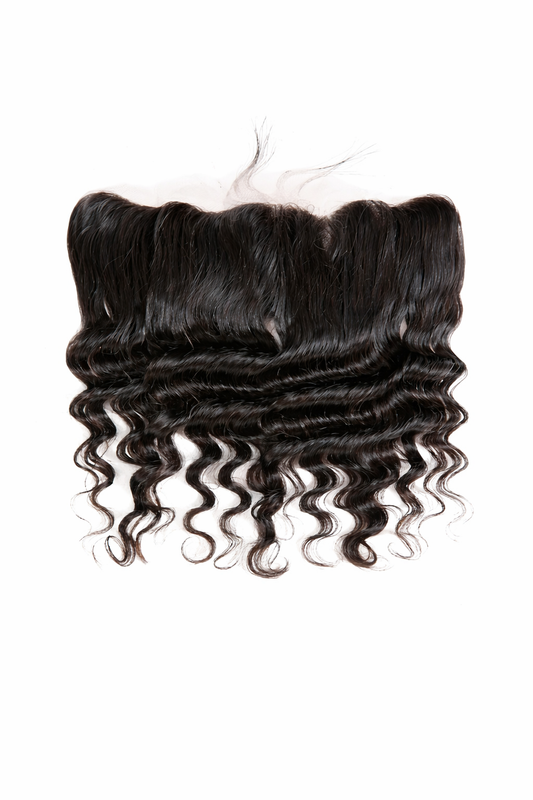 13 x 4 Deep Wavy Free Parted Frontal #1B Natural Black