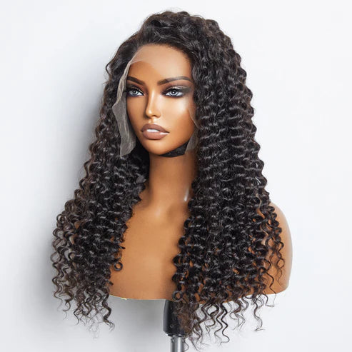 London Luxe 13x6 PartingMax 3D Cap Glueless Transparent Lace Wigs Deep Wave | 150% Density