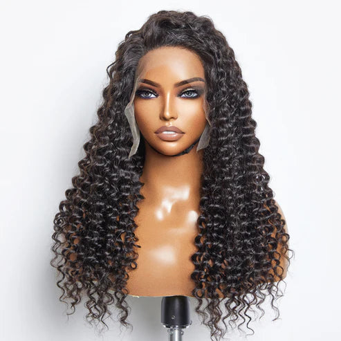 London Luxe 13x6 PartingMax 3D Cap Glueless Transparent Lace Wigs Deep Wave | 150% Density